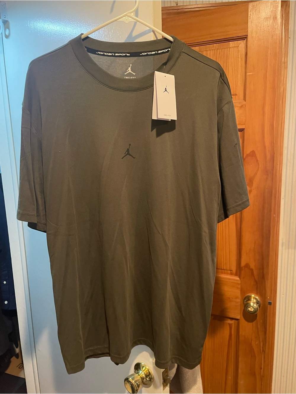 Air Jordan Dri-Fit Jumpman Men's Olive Green T-Shirt Size Large